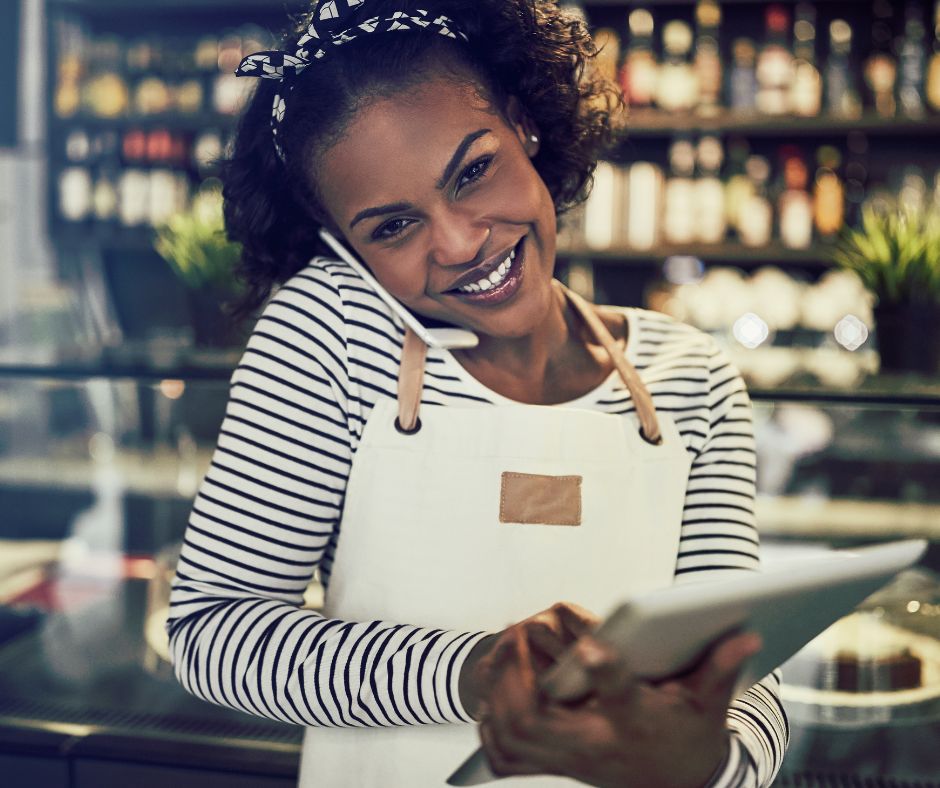 Woman counting money